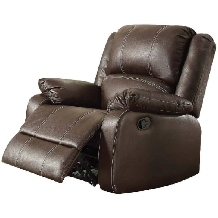 Brown PU Leather Rocker Recliner Chair for Elderly