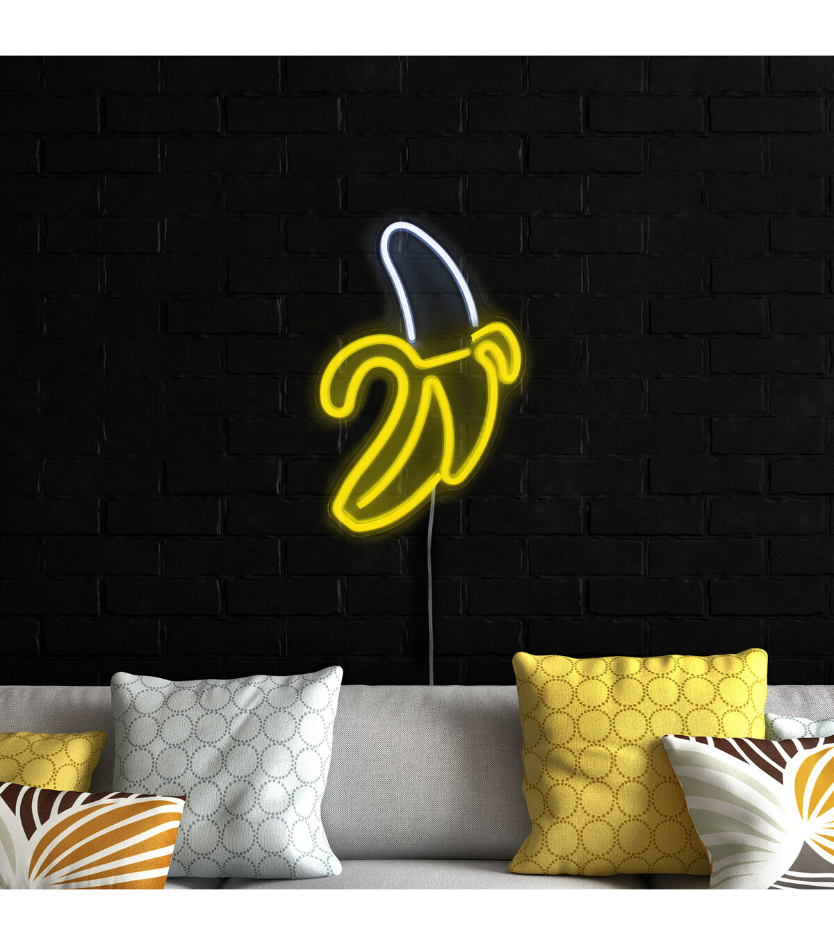 Northlight 18 Yellow LED Neon Style Banana Wall Sign