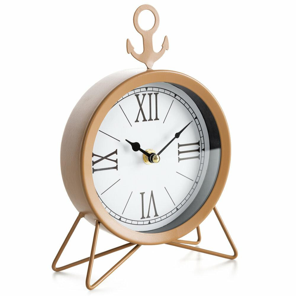 Zegar Stojący Vintage, Okrągły, Metalowy 23 cm
