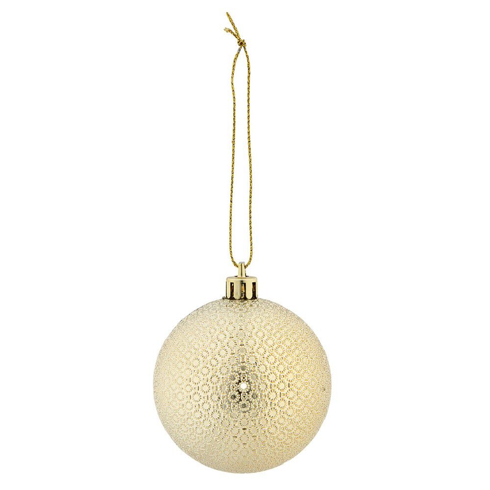 Boule de No&euml;l à motif relief brillant