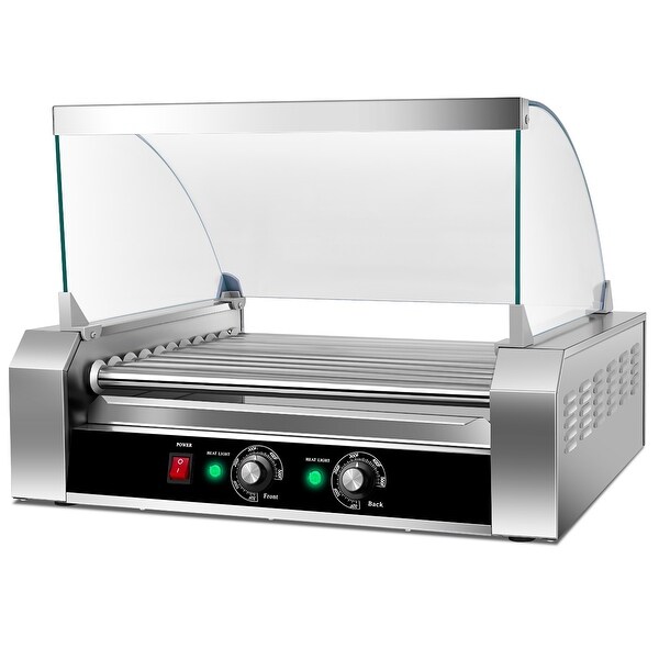 Costway Commercial 30 Hot Dog 11 Roller Grill Cooker Machine W/ cover - See Details