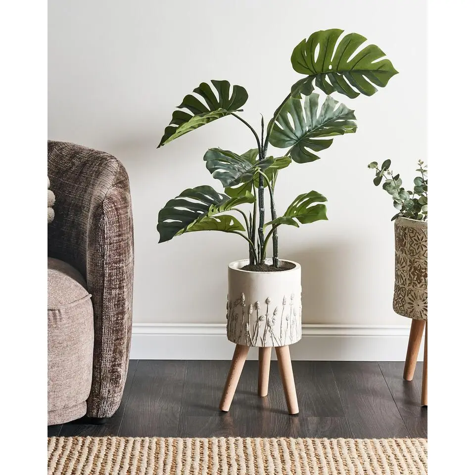 JANINA - Bloempot - Gebroken wit - 24 cm - MgO