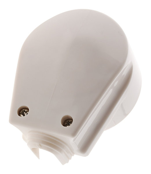 Fiche mâle 20A coudée 2 P T - Blanc - Zenitech