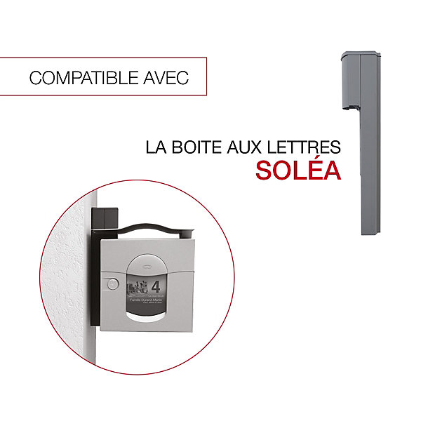 Console murale à visser Soléa Gris mat 7037 M