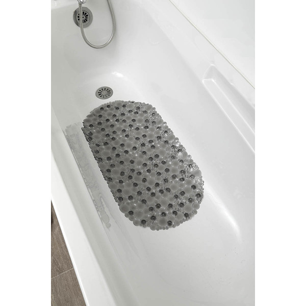 Mata antypoślizgowa do wanny i prysznica Bubbles 69x36 cm szara PVC