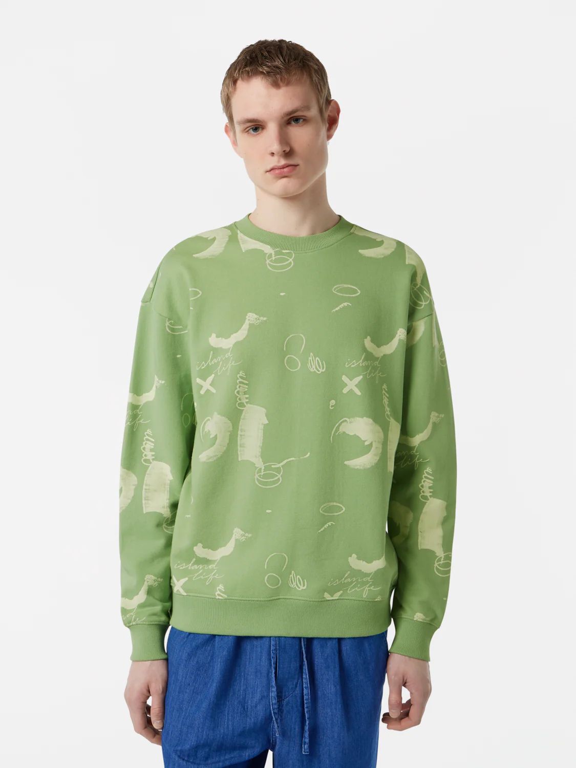 Relaxed-Fit Abstract Printed Sweatshirt