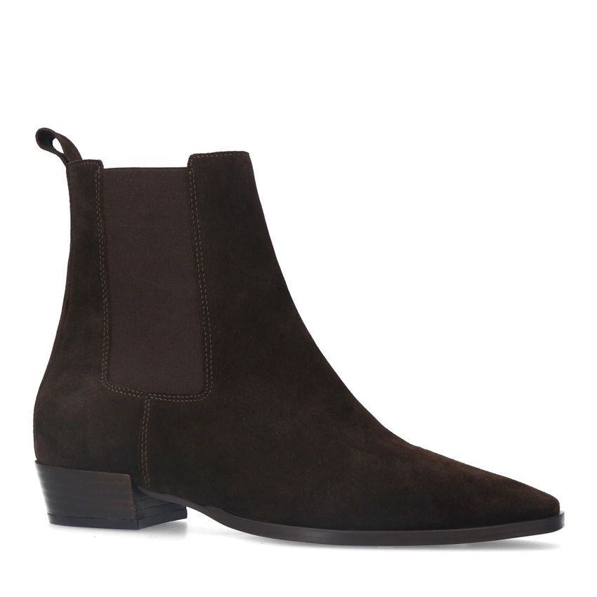 Manfield Bruine suède chelsea boots