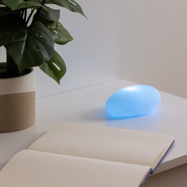 LAMPKA LED Kamyk 12 cm wielokolorowa w kształcie kamienia