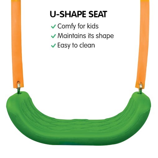NNEDPE Kahuna Kids 4-Seater Swing Set Purple Green