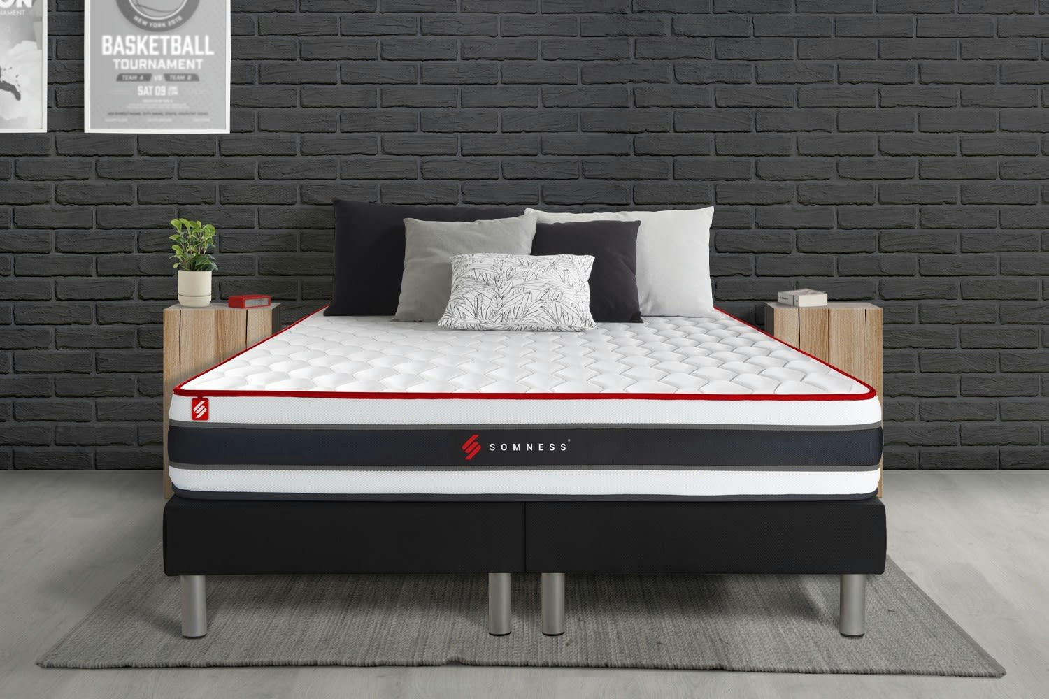 ENERGY - Ensemble 160x200 Ressorts et mémoire de forme double sommiers