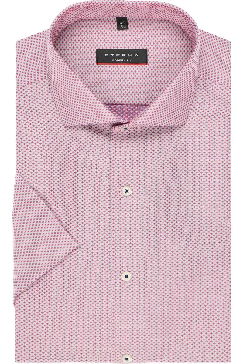 ETERNA Modern Fit Hemd rosa, Strukturiert