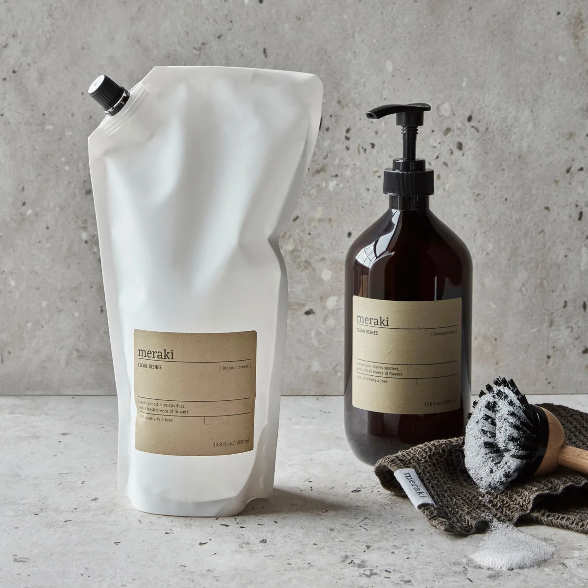 Meraki - Nachfüllbeutel für Spülmittel, Blossom Breeze, 1000 ml