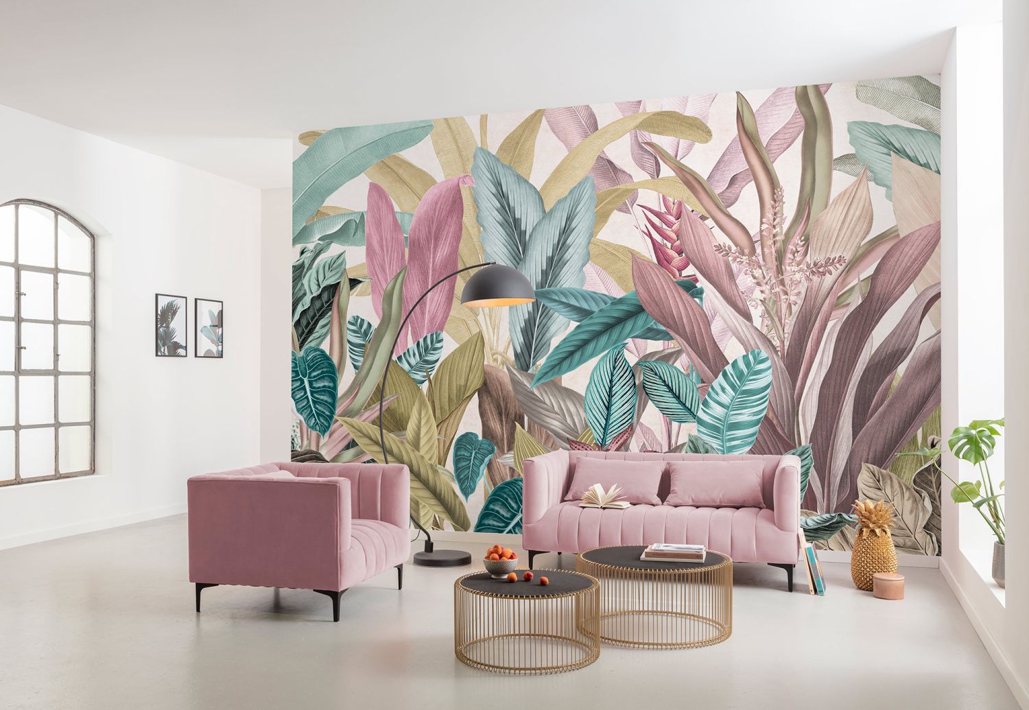 Komar fotobehang tropische planten multicolor - 350 x 250 cm - 610025