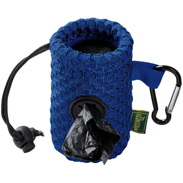 Kotbeutel, für Hunde, Polyester/Kunststoff/Metall, blau