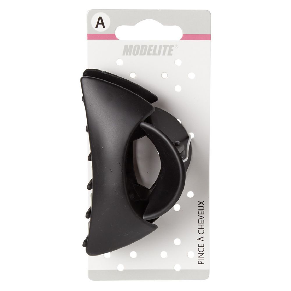 Pince à cheveux crocodile noir mat L9cm