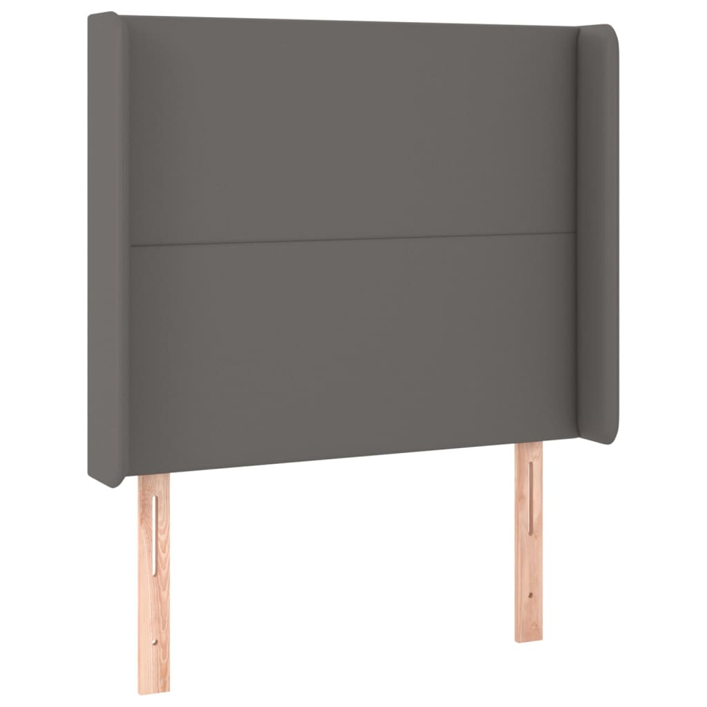 Wezgłowie Szary 83 x 16 x 118/128 cm Sztuczna skóra vidaXL