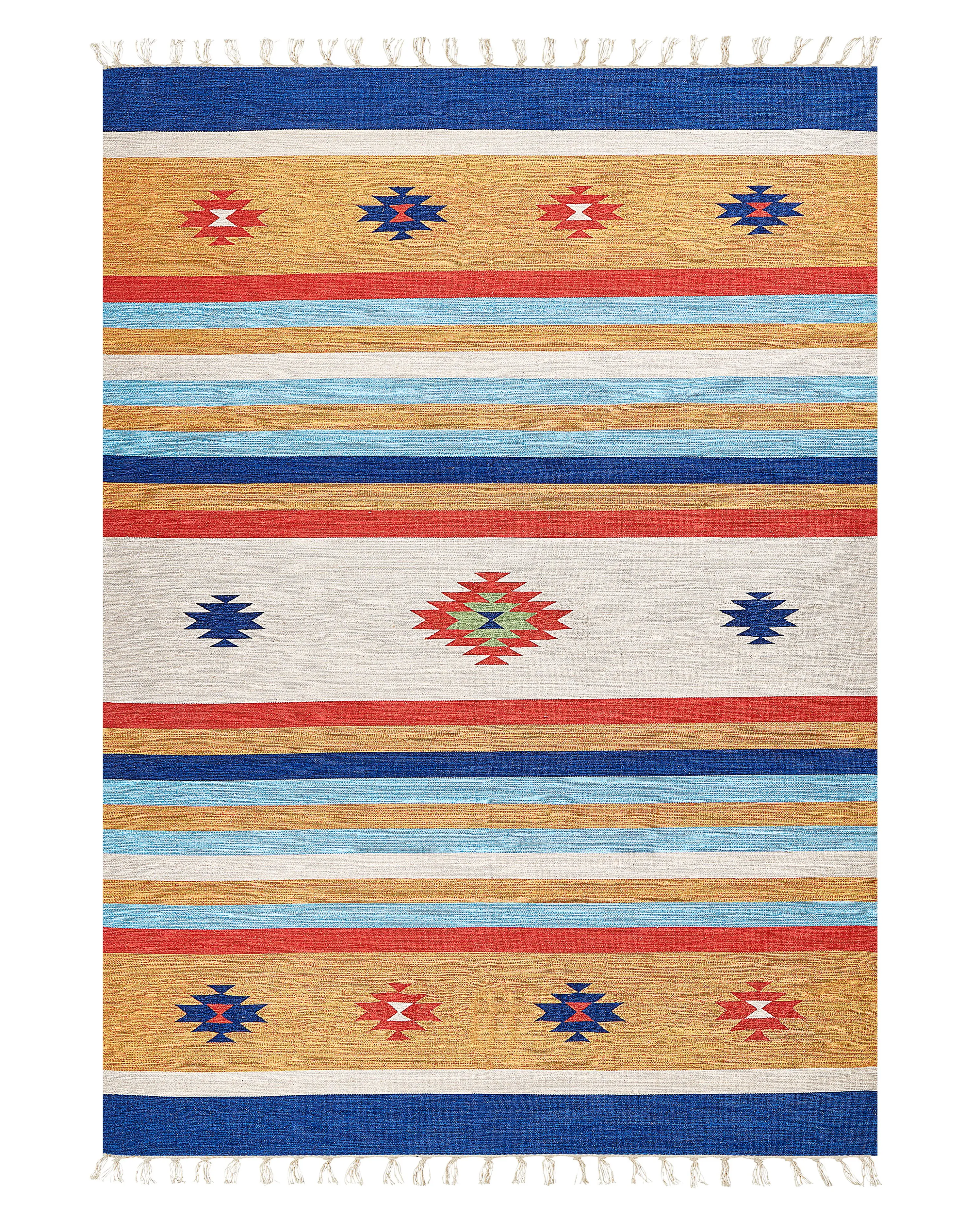 Rug TARONIK Multicolour 140 x 200 cm Cotton Kilim
