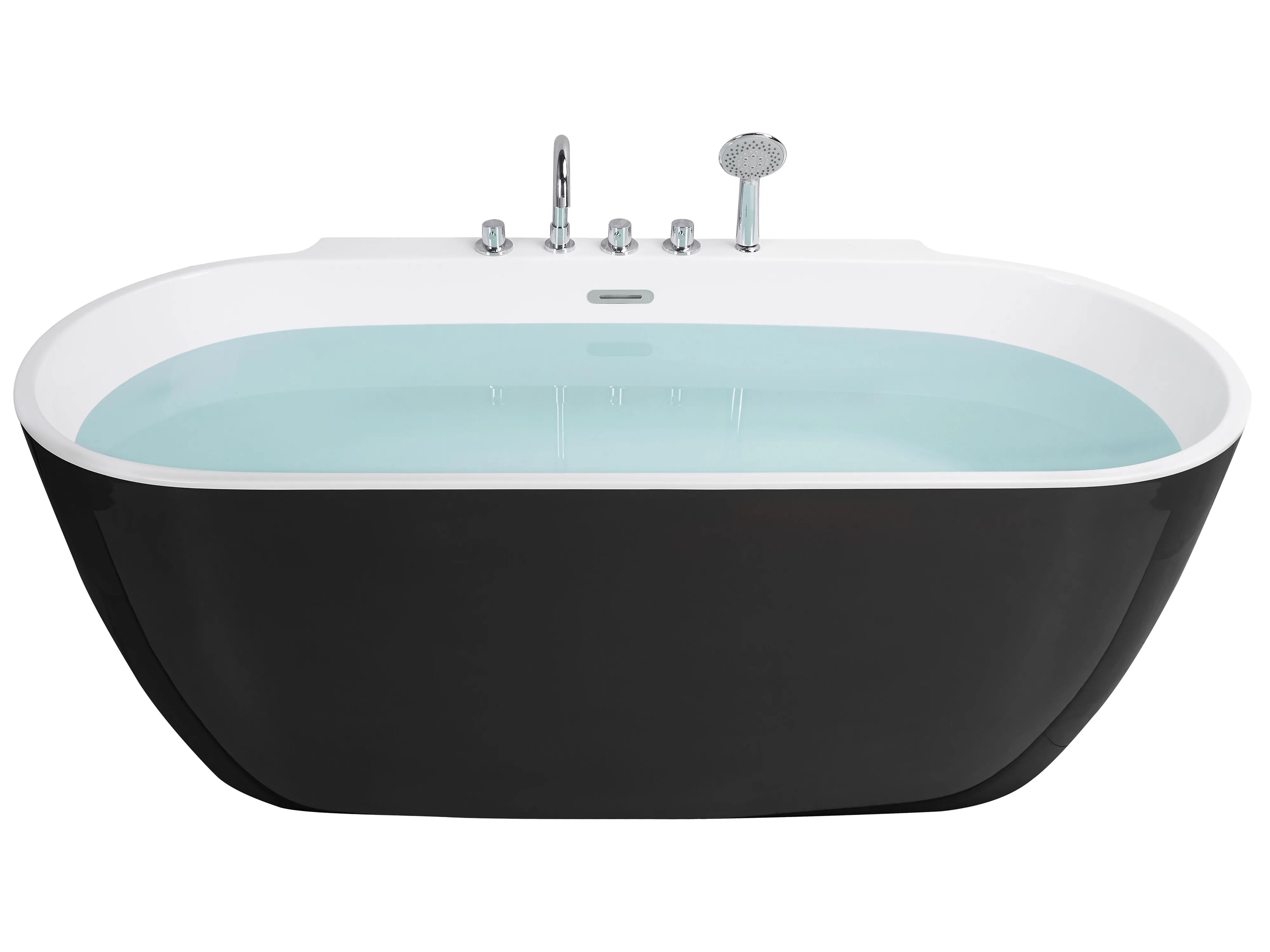 Freestanding Bathtub ROTSO 1700 x 800 mm Black/ White