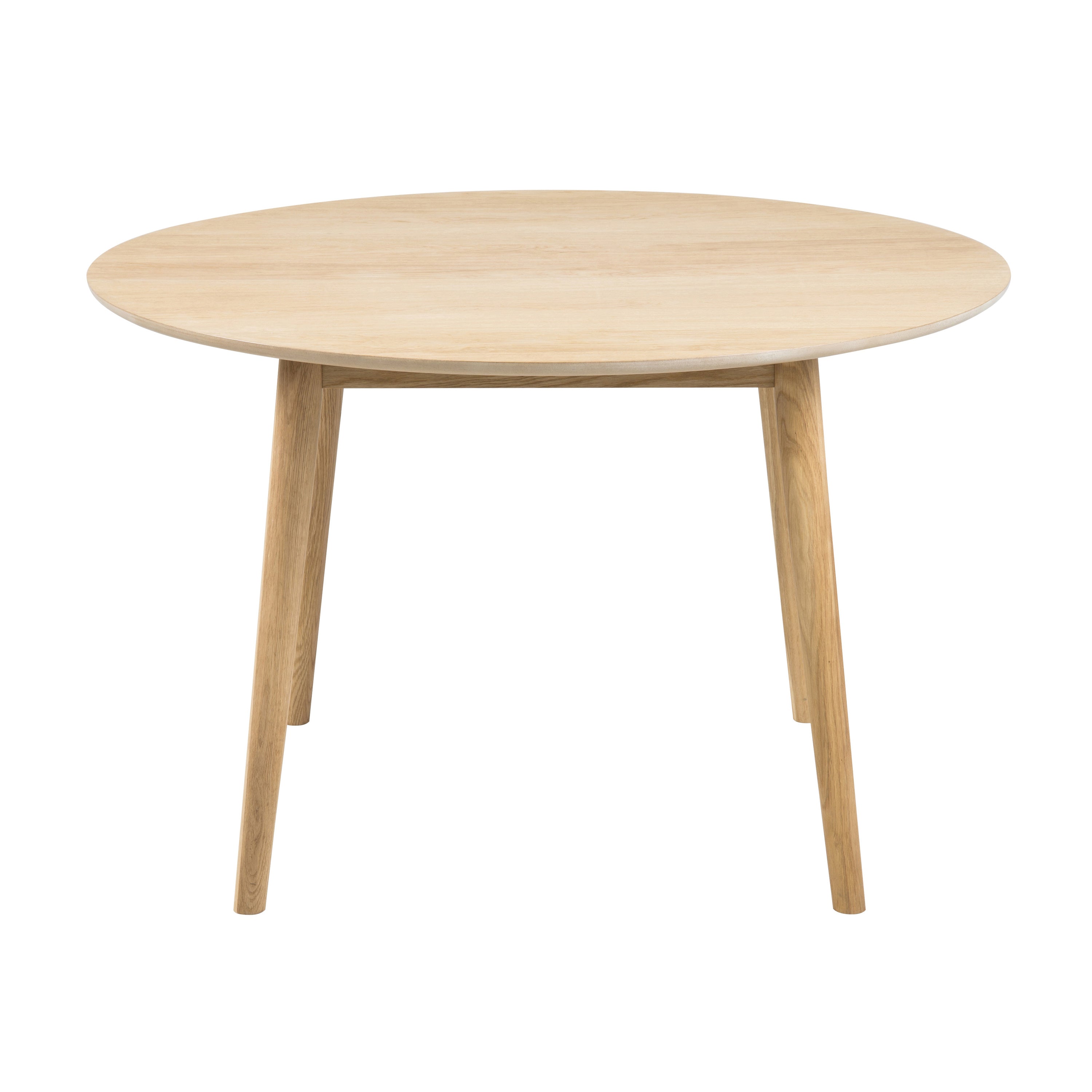 by fonQ basic Rounded Eettafel Ø 120 cm - Eiken/Beige