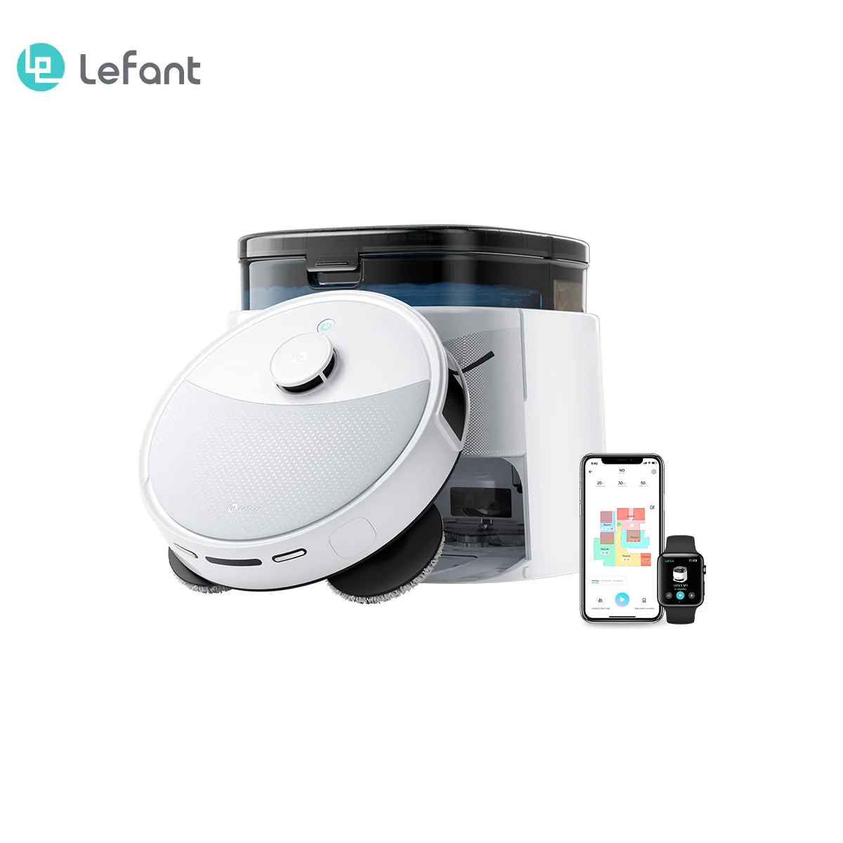 Lefant M3 Robot Vacuum: 12000Pa, Auto Empty/Wash/Dry, Laser & Obstacle Avoidance