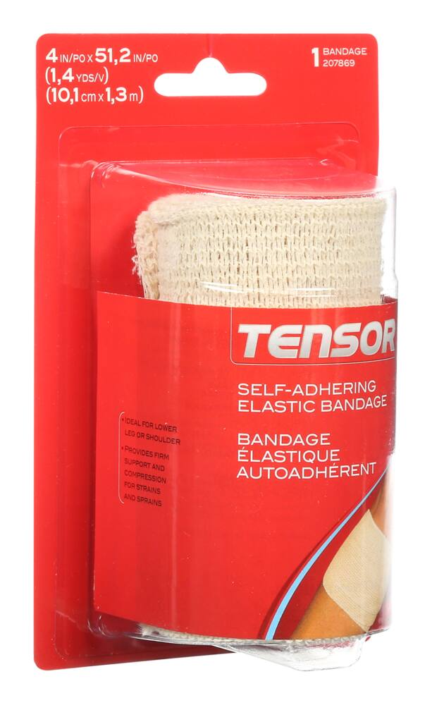 Tensor Self-Adhering Elastic Bandage Wrap, Beige, 4-in