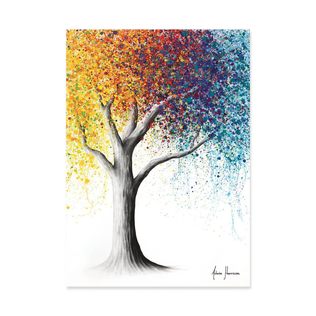 ASHVIN HARRISON - RAINBOW ROLLICKING TREE - ASHVIN HARRISON - Affiche d