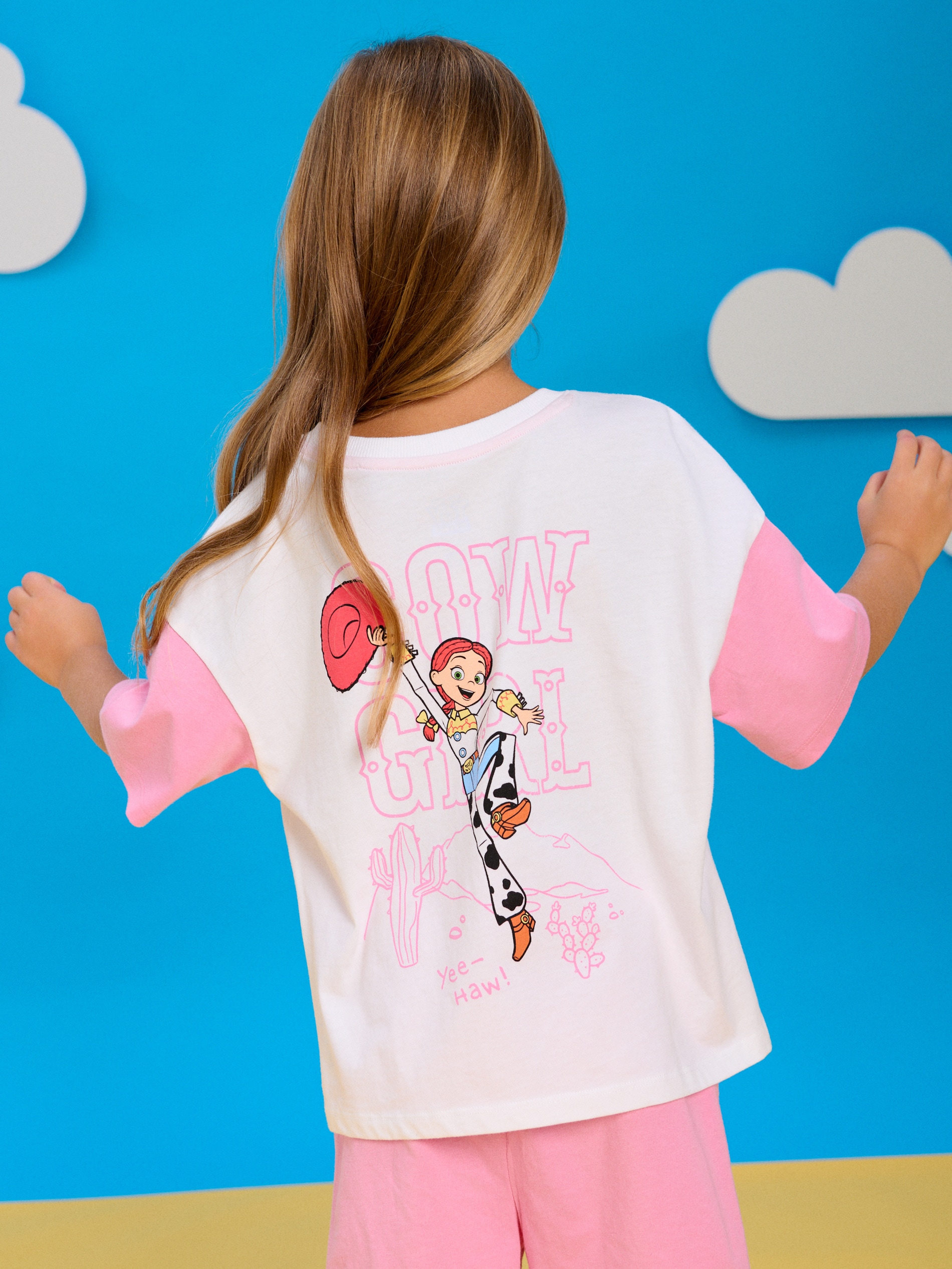 Bawełniana piżama dwuczęściowa oversize Toy Story - koszulka boxy i szorty