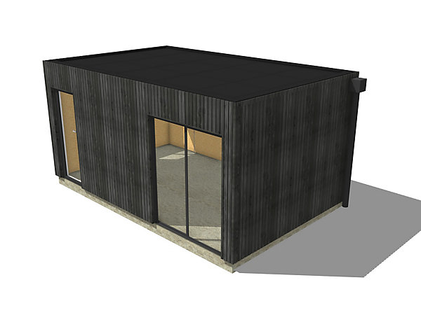 Bureau de jardin télétravail en bois 5,5 x 3,5 x 2,7 m