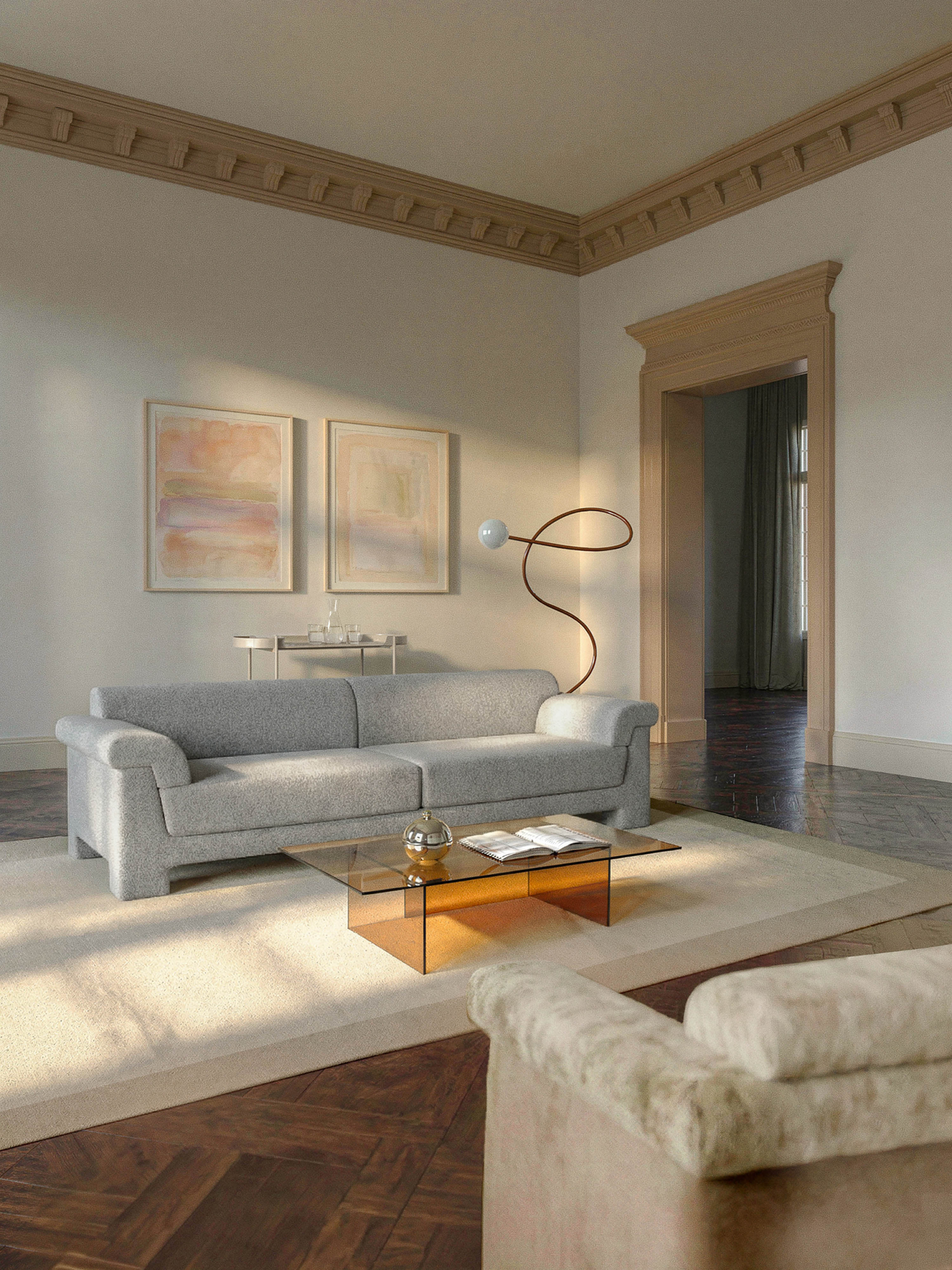Bouclé-Sofa Atlas (3-Sitzer)