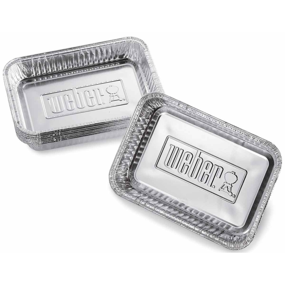 Lot de 10 petites barquettes en aluminium - Weber