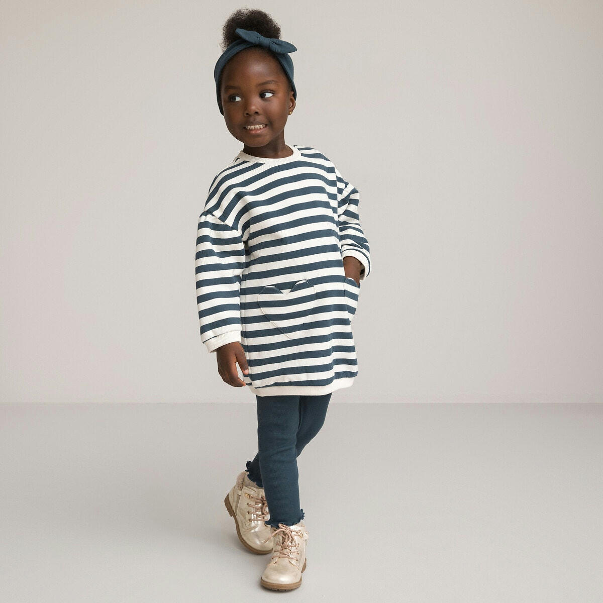 Ensemble 3 pièces robe, legging et bandeau