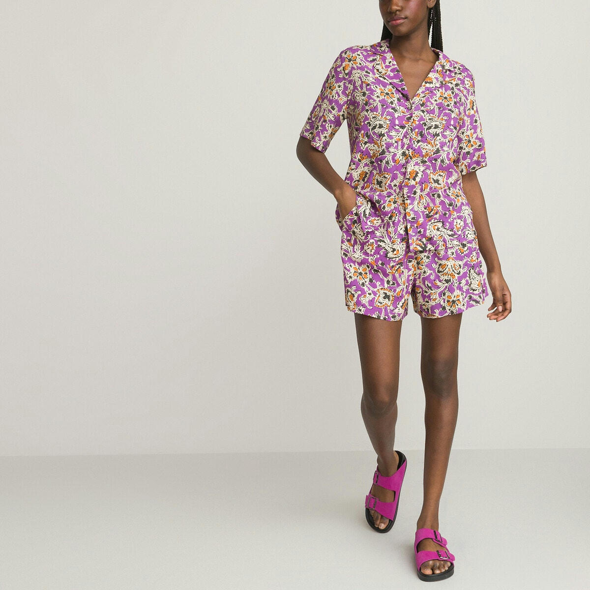 Short imprimé fleurs
