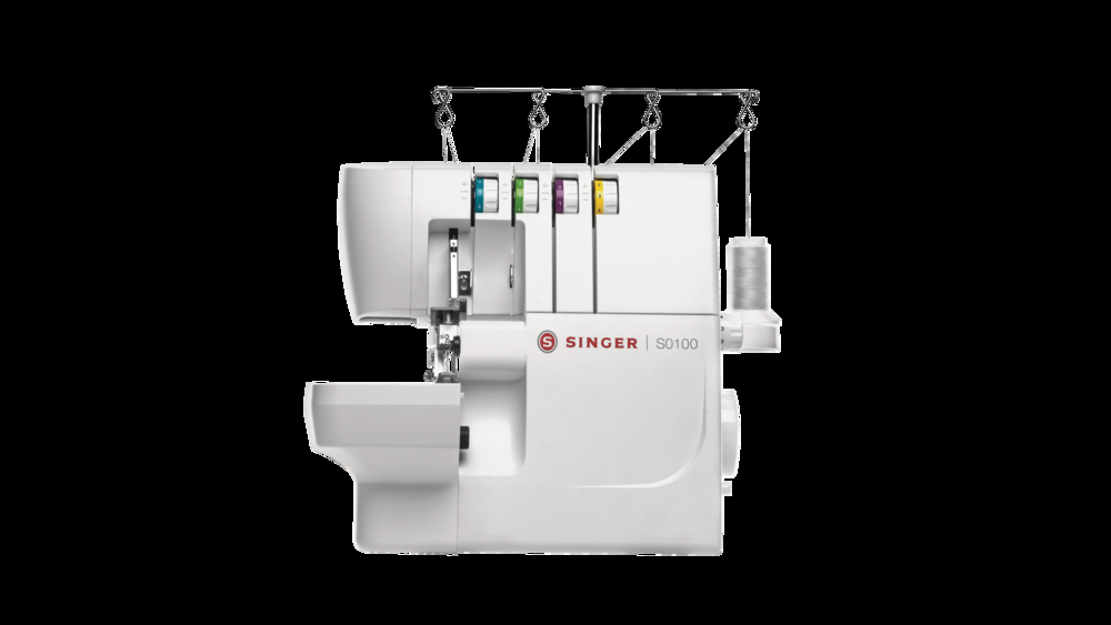 Singer S0100 Serger Sewing Machine with 2/3/4 Thread Stitches with 6 Stitch Types, Accessories Included