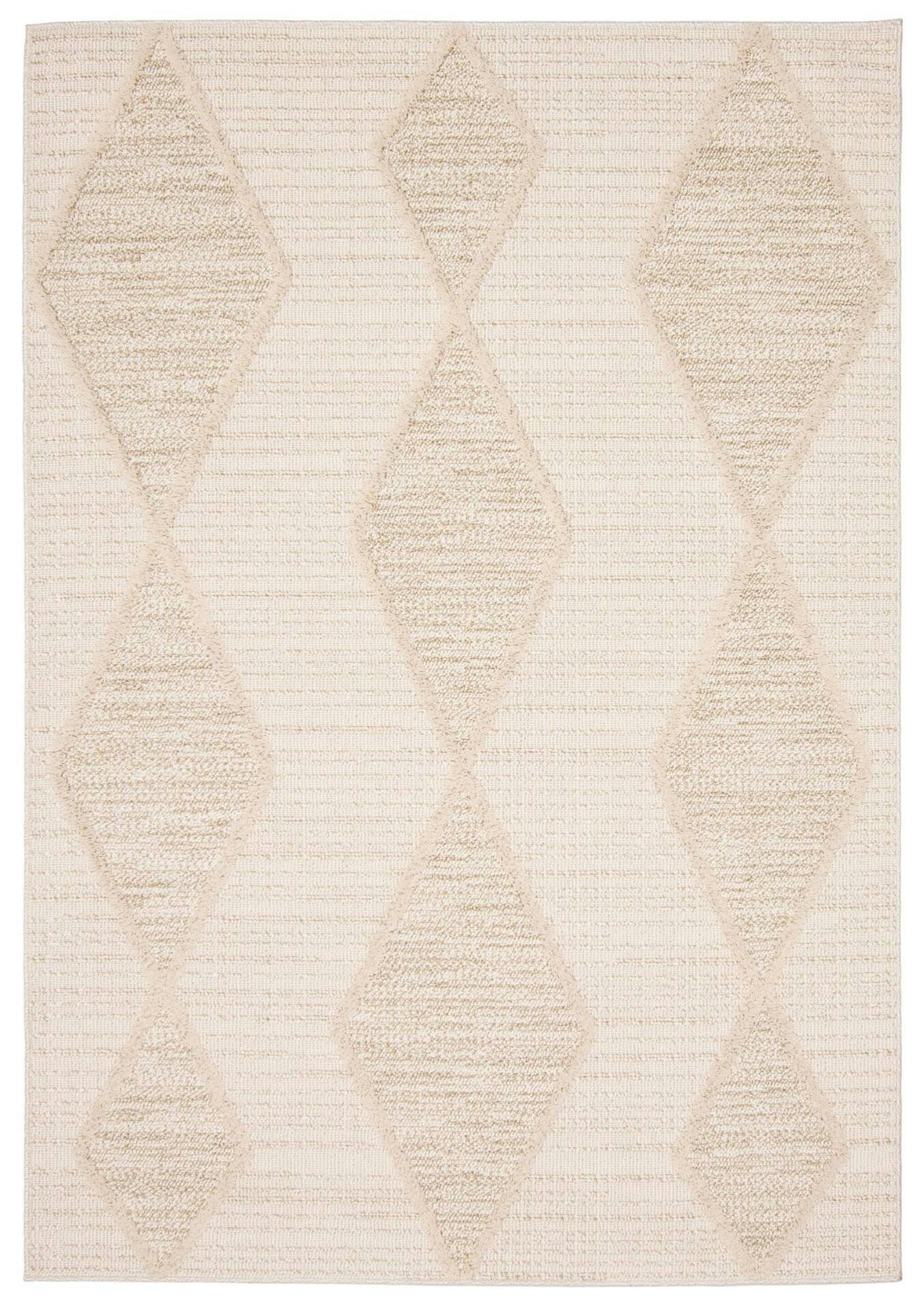 Specter Rectangular Texturized Indoor Area Rug, Soft & Durable, Beige, 8-ft x 10-ft