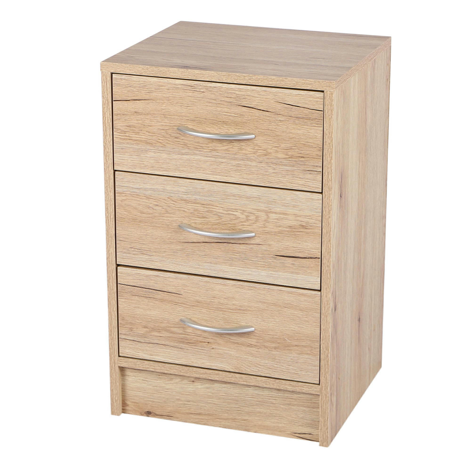 - Table de chevet bois 3 tiroirs - 38x34x60cm