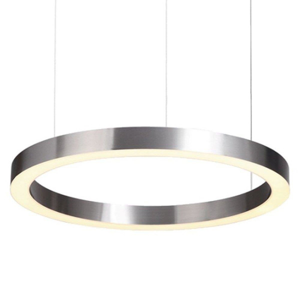LAMPA WISZĄCA 60cm LED nikiel CIRCLE nowoczesna