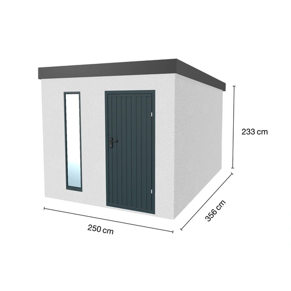 Gerätehaus »URBAN ONE«, Typ 1, BxT: 250 x 356 cm, weiß