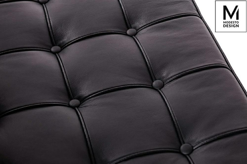 MODESTO sofa dwuosobowa BARCELON czarna - ekoskóra