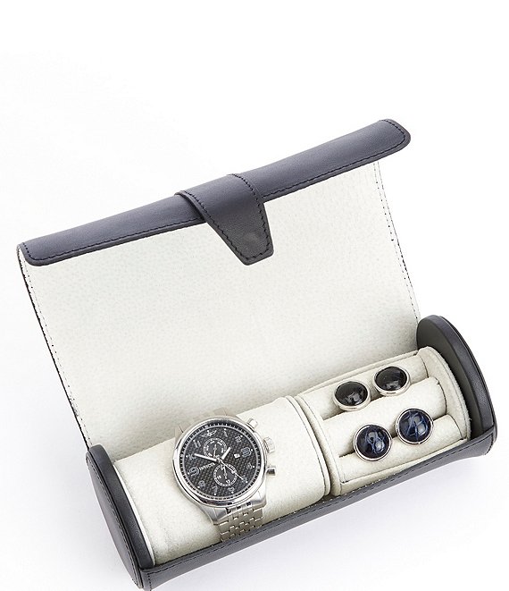 Watch and Cufflink Leather Travel Roll