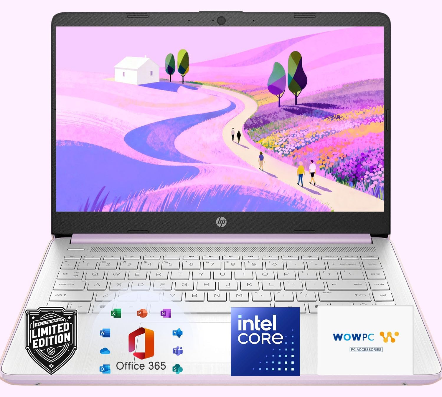 HP Ultrabook Laptop with Office 365 & Copilot AI • Intel 4-Core CPU • 1.1TB Storage (1TB OneDrive and 128GB SSD) • 8GB RAM • Windows 11 w/o Earbuds