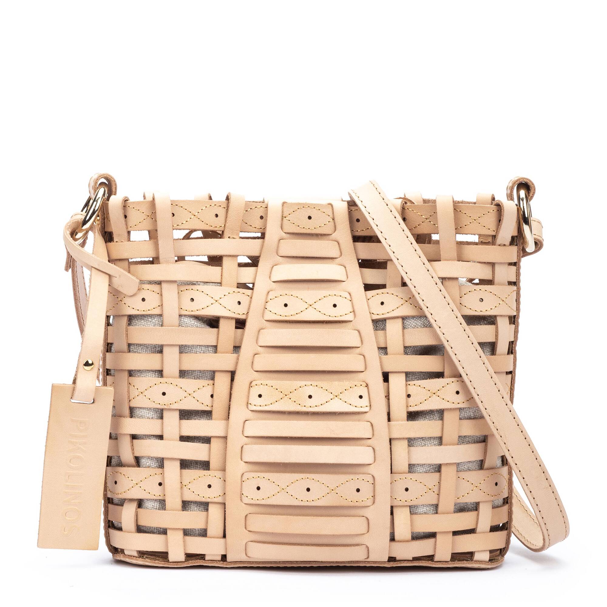 ROMANA - Bolso trenzado de piel para mujer