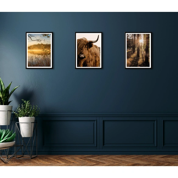 Gerahmtes Bild, ca. 30x40 cm, 3er Set 996