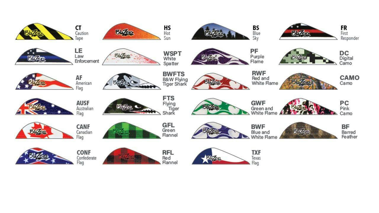 Bohning Blazer Bow Hunting Archery Arrow Vanes, 36-pk, Fiberglass, Black