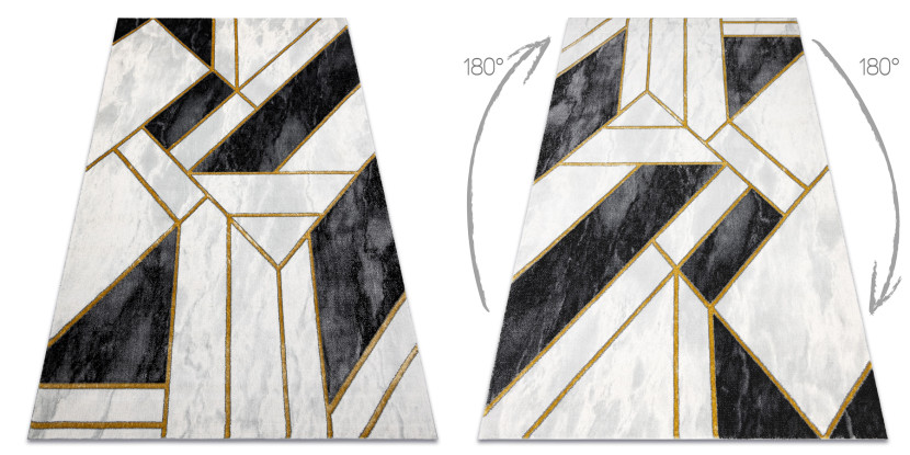 Dywan EMERALD ekskluzywny 1015 glamour, stylowy marmur, 80x150 cm