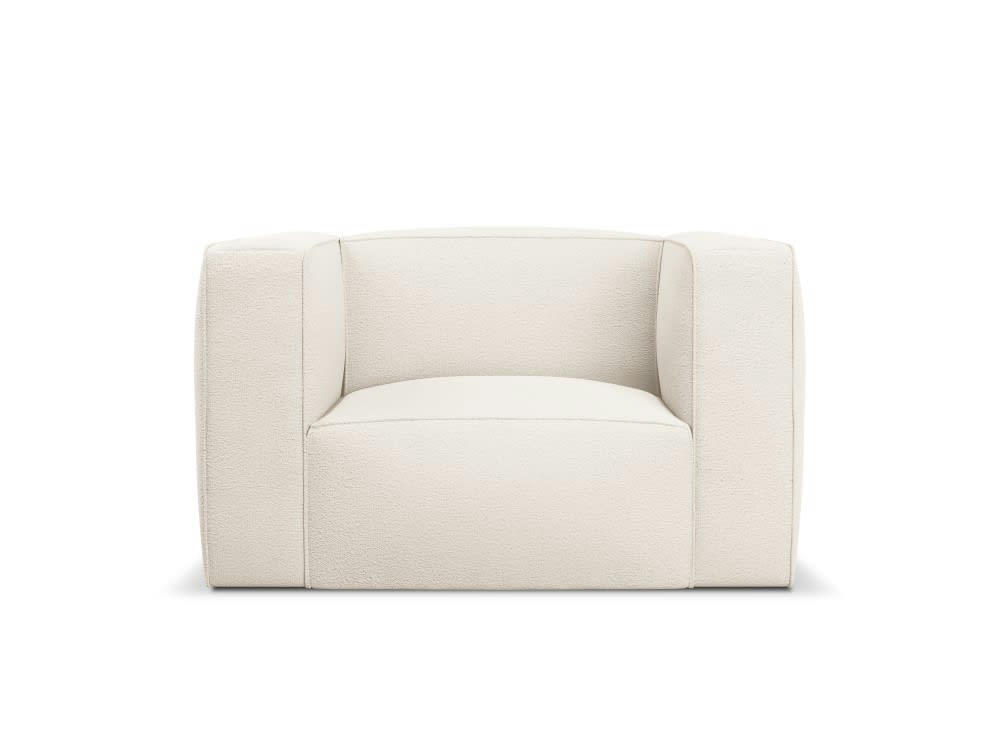 MUSE - Fauteuil 1 place XL en tissu structuré beige