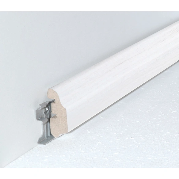 Deckenleiste, Holzoptik Kiefer/weiß, MDF, LxHxT: 240 x 1,4 x 3,6 cm