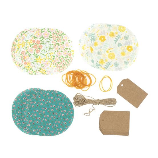 Floral Jam Jar Topper Kit 24 Pack