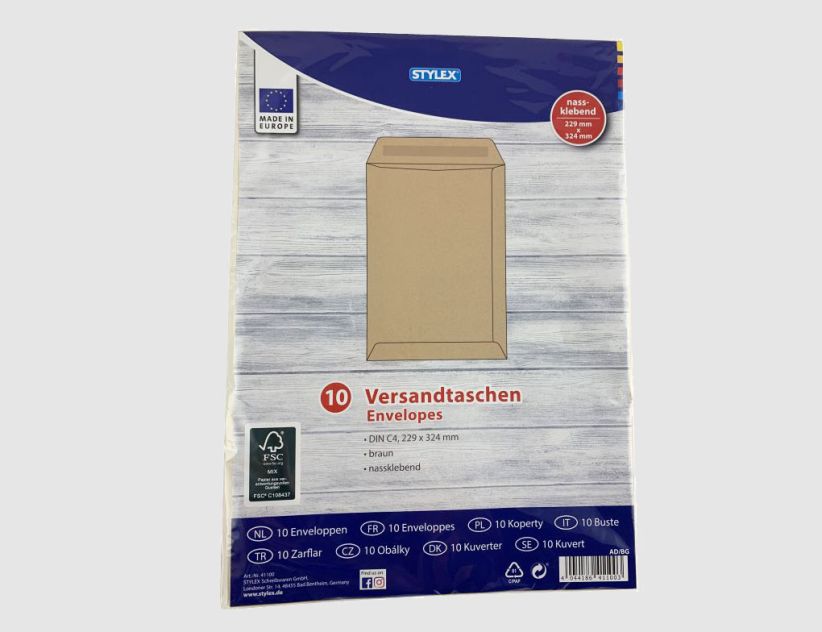 Versandtaschen C4 braun