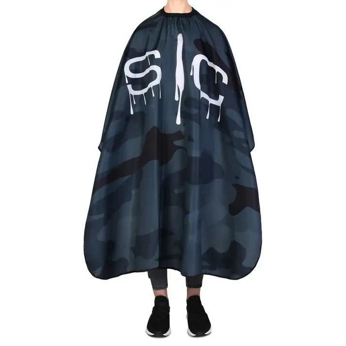 StyleCraft Waterproof Barber/Stylist Cape - Black Camo