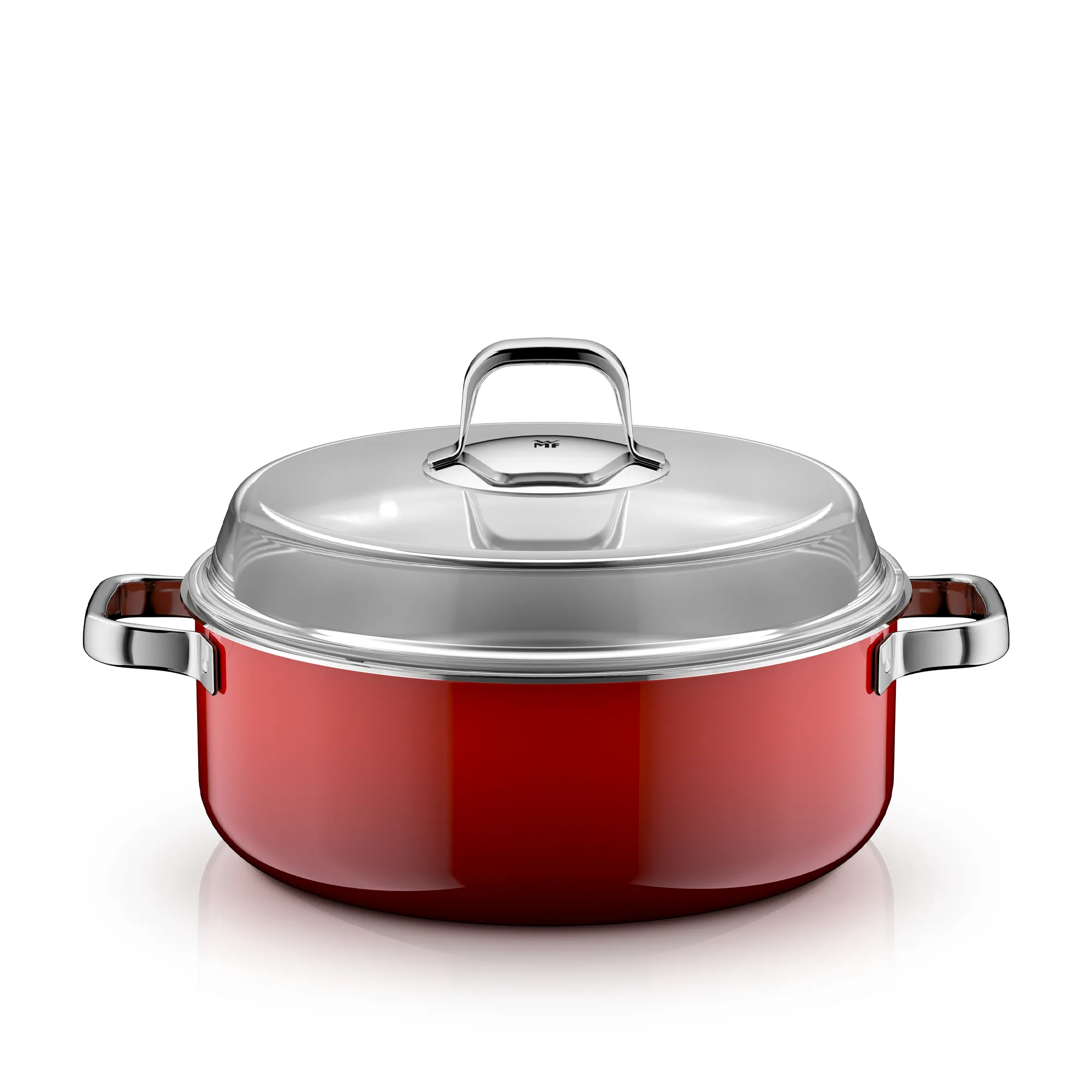 Fusiontec Mineral Pro, Round Roaster With Lid, 28 cm, Passion Red